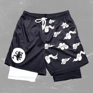 Onepieceee Gym Shorts, Luffyyy Zoro Shorts, Luffyy Performance Shorts, Men's Short, Anime Short, men sport short