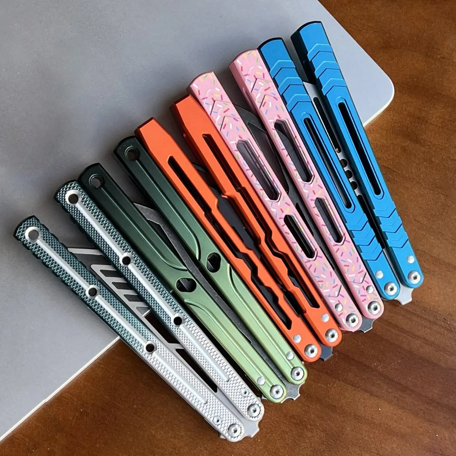 Beginner Balisong,Safe Butterfly Trainer,Aluminum alloy material trainer