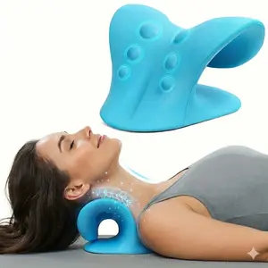 Cervical Traction Device for Neck Pain Relief, Shoulder Relaxer & Posture Corrector, Chiropractic Pillow for Tech Neck