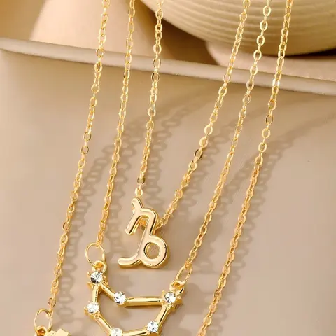 Constellation Pendant Necklace, Fashion Jewelry for Party, Daily Clothing Decor, Fashionable Jewelry Accessories, Trendy All-match & Exquisite Jewelry for Birthday Gift, Charm Necklace, Trendy Charms Necklace, Alloy Necklace