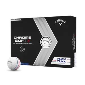 Callaway Golf Chrome Soft X Triple Track '24 Golf Balls in White