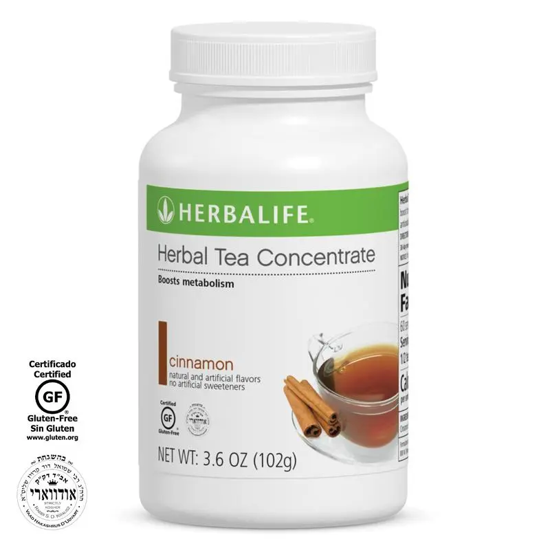 Herbalife Herbal Tea Concentrate Cinnamon 3.6 oz, Instant Black Tea Powder, Gluten Free, Ready-to-Mix Beverage, Hot or Cold Drink, Cinnamon Flavor, Daily Refreshment, Tea Drink Mix, Travel Friendly, 3.6 oz