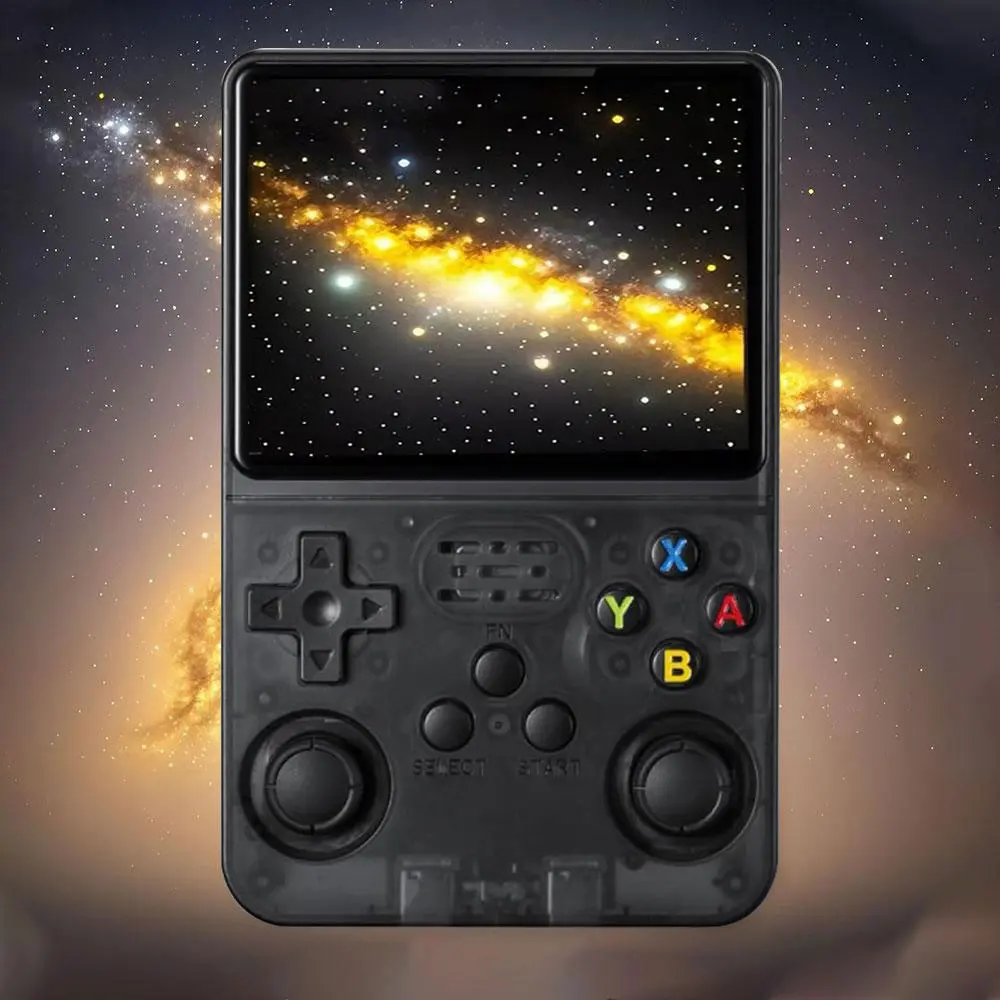 WUDS R36s Retro Handheld Games Console with Open Source System 3.5" IPS Screen 64GB TF Card Portable Travel Gift for Teens or Partners - Compact