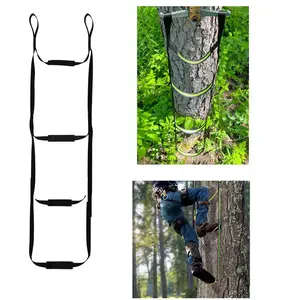 Hunting Tree Climbing Ladders, Rock Climbing Yacht Assisted Climbing Ladders Light Soft High Strength Ribbon Rope Ladders