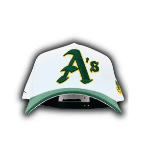 REMASTERD LETTER A's w/SUEDE UV CUSTOM SILK SATIN LINING SNAPBACK WHITE/GREEN