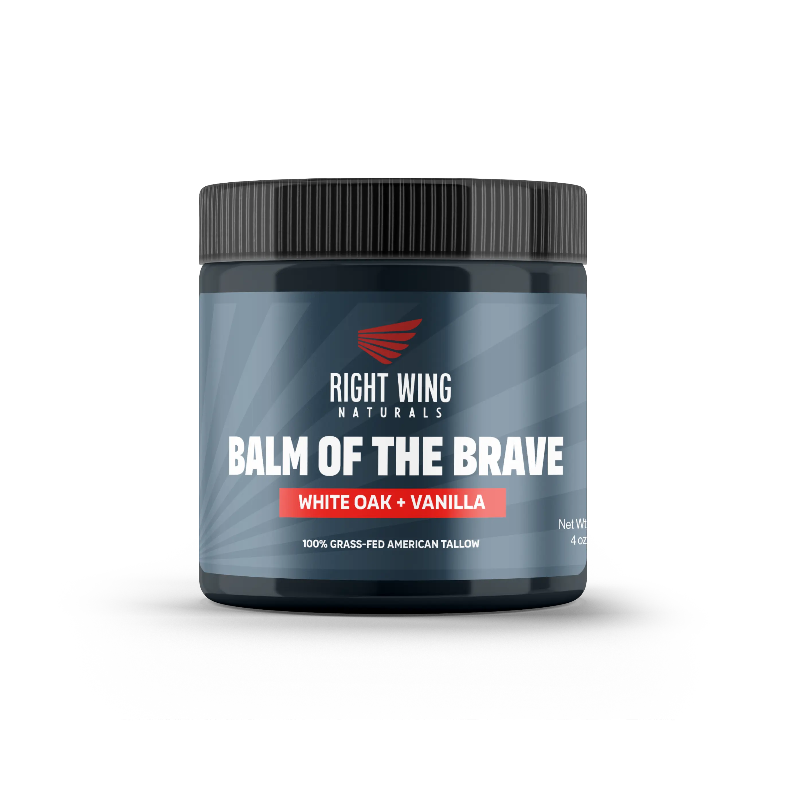 Right Wing Naturals Balm of the Brave White Oak + Vanilla Moisturizing Skin Fuel for Men Handcrafted Beef Tallow with Vitamins A D E K