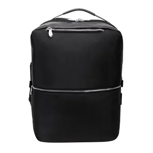 212 MAIN 17 in. U Series East Side Ballistic Nylon 2-in-1 Convertible Laptop & Tablet Travel Backpack, Adjustable Strap, Airflow Mesh, Zipper Closure, Black Cross-Body Laptop Bag, Laptop Bags