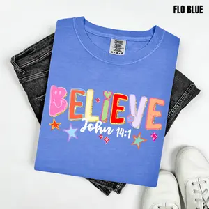 Vivid BELIEVE Comfort Colors T-Shirt 'NLB'