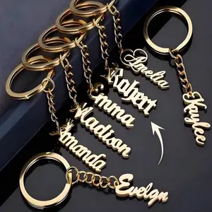 [Made-to-order] Costumized Name Gold Keychain, Processing Time 7-10 Business Day