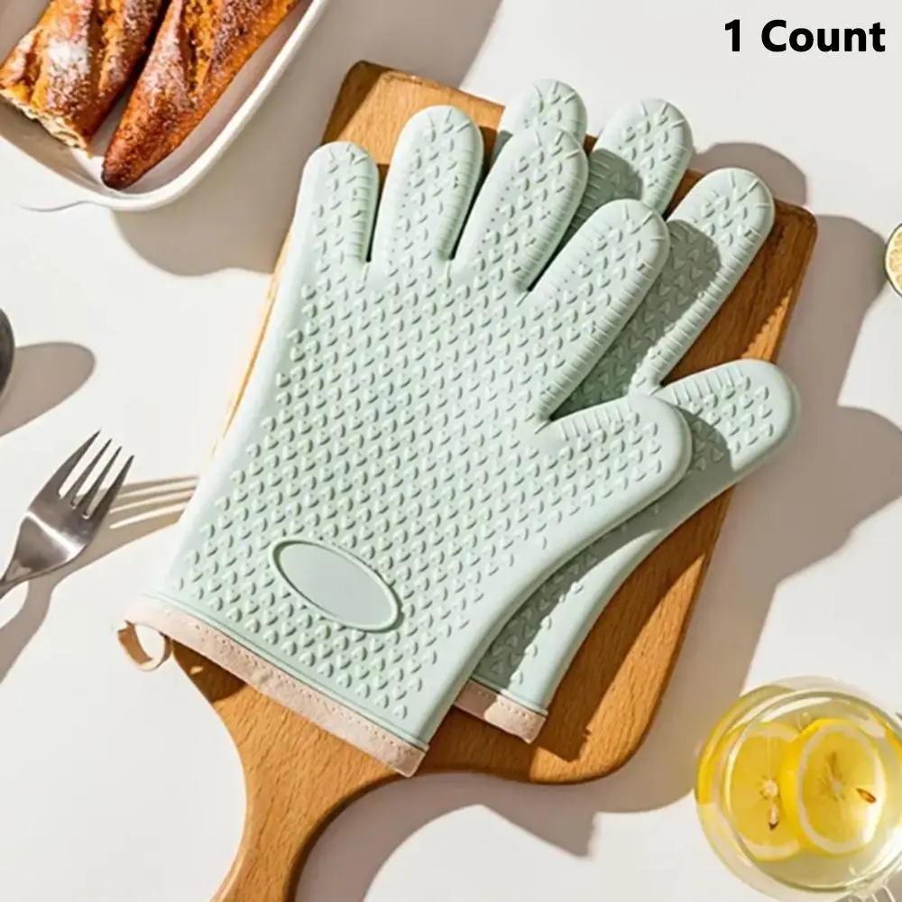 1 Piece Silicone Oven Glove, Heat Resistant Oven Mitt, Kitchen Baking Cooking Tool, Kitchenware, Home