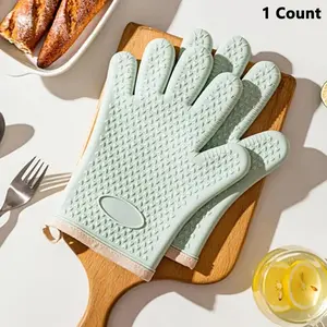1 Piece Silicone Oven Glove, Heat Resistant Oven Mitt, Kitchen Baking Cooking Tool, Kitchenware