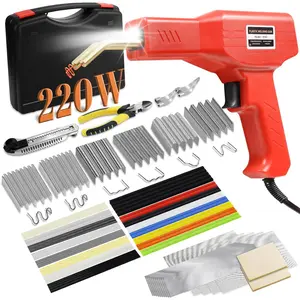 220w Welder,2 in 1 Kit,Repair Kit 1000pcs Hot & 92pcs Rods for Car Bumper Crack Repair (Red)