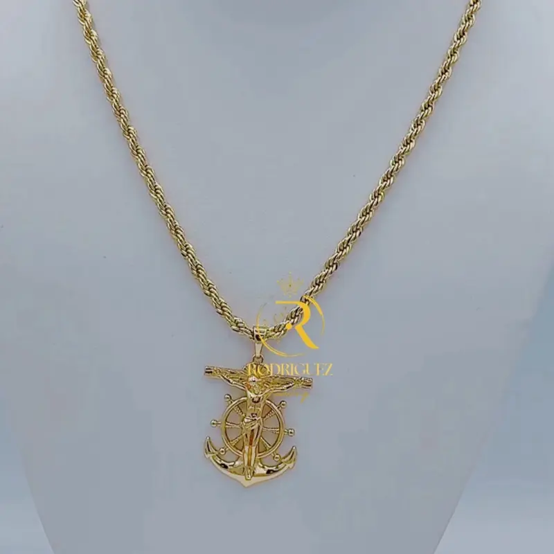 Rodriguezjewelry # 17 Necklace (19 inch) # 1850 Pendant