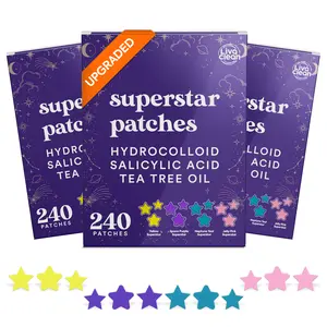 LivaClean 720 CT (3 PK of 240) Superstar Pimple Patches w/Salicylic Acid & Tea Tree for Blemish Skincare, Daily Skin Repair, Cute Zit Patches