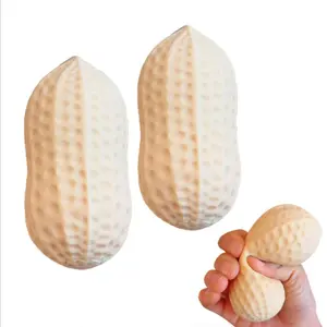 2PCS Peanut Shaped Squish to-ys, Slow Rebound Cute Butter Peanu-t Stress Balls, Peanut Squishh-y Sensory Squeez-e to-y for Stress Relief, Anxiety Relief Fidget Squishies, Stress Relief Tool