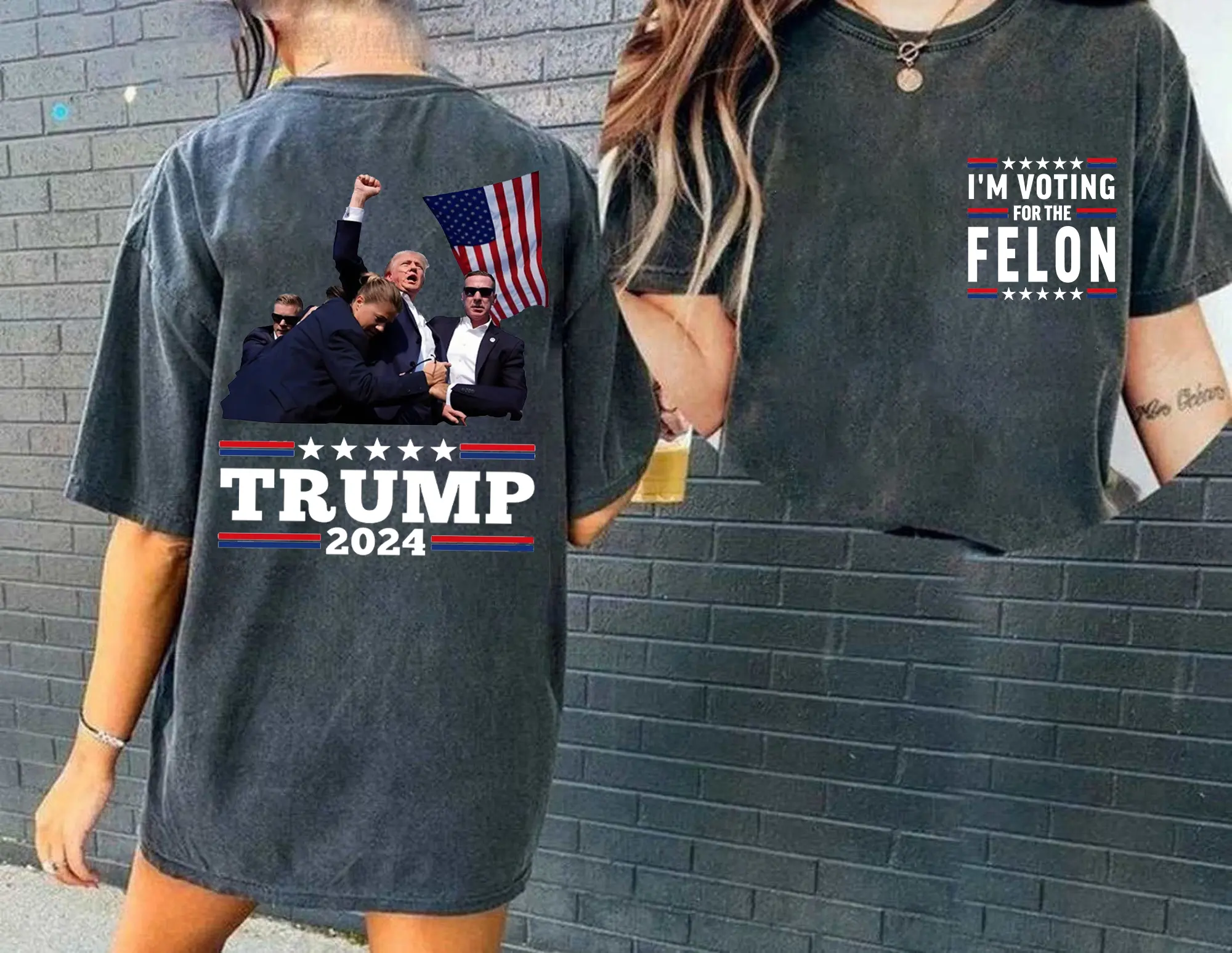 Fight For America Shirt, Vote 2024 Shirt, Bulletproof Shirt, Never Serrender Shirt, MAGA Shirt, 2024 Election Shirts, You Missed Shirt, Unisex Presidential Election Tees