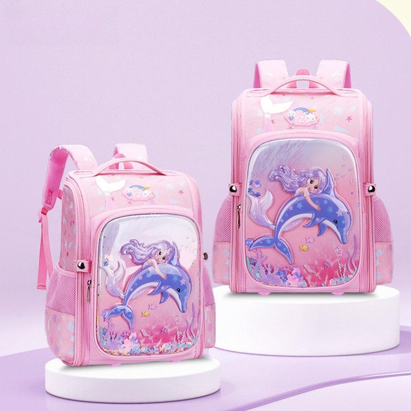 1 Piece Fantasy Princess Dinosaur Cartoon Backpack, Comfortable School Backpack, Casual Outdoor Bag, Anime Style School Bag