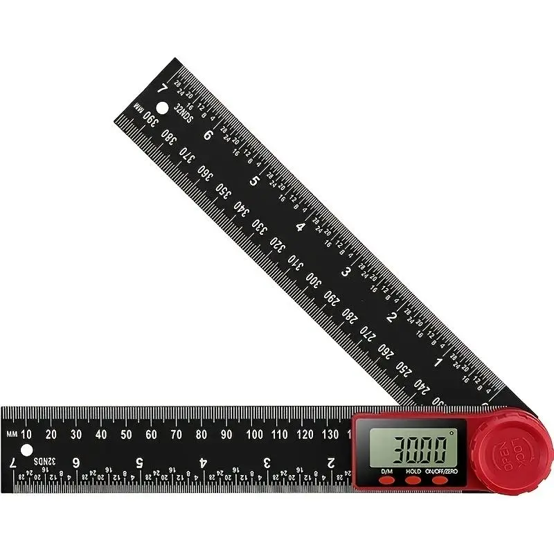 2 In 1 Digital Angle Finder Protractor, 1 Count Measurement Scale Ruler, Hand Measuring Tool For Woodworking, Carpenter, Construction