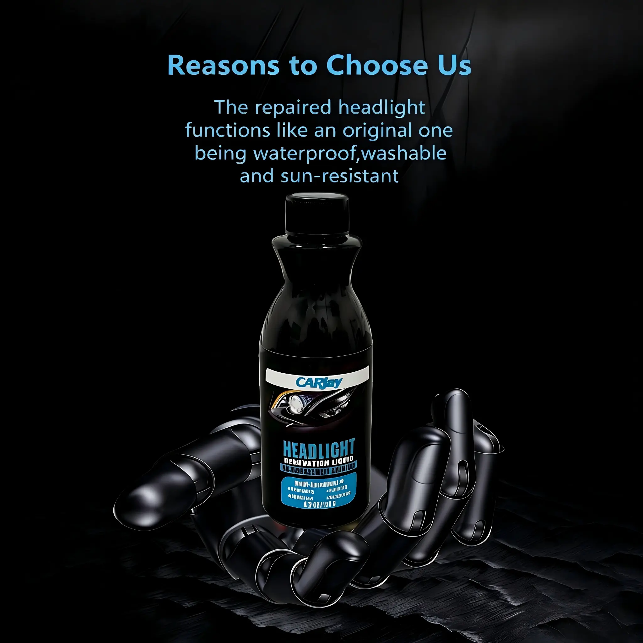 Headlight Restoration Kit with Advanced Ceramic Coating, Removes Yellowing, Restores Clarity & Brightness, Long-Lasting UV & Weather Protection for All Vehicles