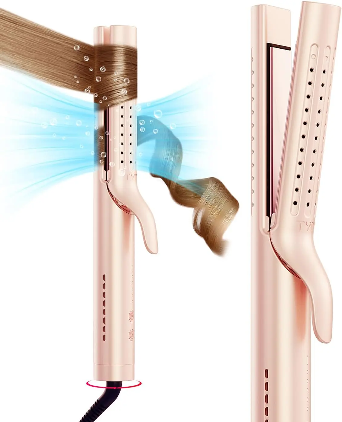 TYMO Airflow 2.0 Curling Iron Flat Iron-Hair Straightener and Curler 2 in 1