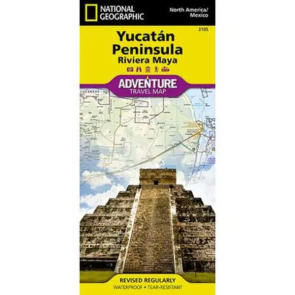 Yucatan Peninsula: Riviera Maya Map [Mexico] -- National Geographic Maps - Adventure, Sheet Map, Folded