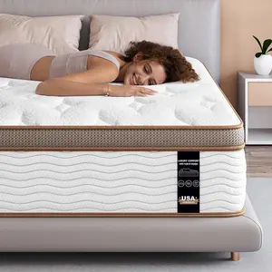 BedStory 12'' Q/K Bed, queen plush comfort mattress firm sweet night safe foam removable cover Cooling Hybrid memory foam