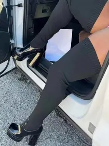 Women's Solid Color Stiletto Heeled Over The Knee Boots, Fashionable Warm Thigh High Boots for Daily Wear, Women's Boots for Fall & Winter, Girl