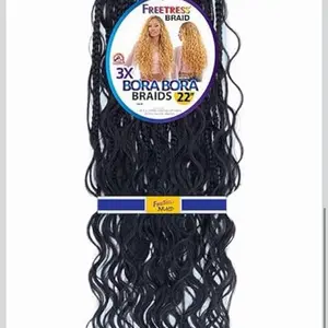 Bora Bora Braids, 22" Synthetic Hair Extensions for Women (Natural Texture, Easy to Install)