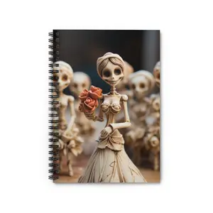 Skeleton Spiral Notebook, Dark Academia, Gothic Notebook, Goth, Junk Journal, Skull Notebook