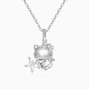 Sanrio Hello Kitty Star Necklace Wish Upon This Unisex Jewelry with Sparkling Accents Elegant Design Perfect for Any Occasion