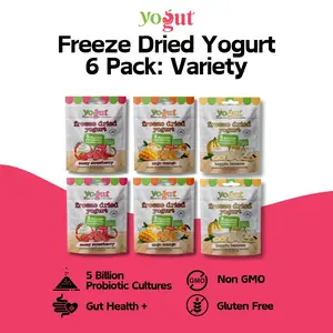 YoGut Freeze Dried Yogurt 6 Pack - Variety