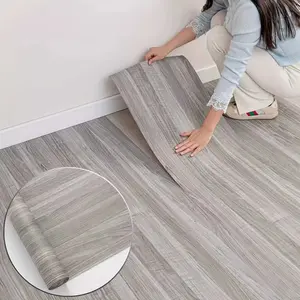 Self-Adhesive Wood Grain Floor Sticker-Wallpaper, Realistic Wood Texture, Waterproof Wear-Resistant PVC, Easy-to-Clean DIY Tear-And-Stick, Durable Home Decor with Room, Boujee Home, Apartment, Bathroom Decor Accessories for Living Room Bedroom