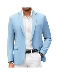 COOFANDY Men's Suit Casual Blazer Slim Fit Suit Jacket Lightweight Knit Sport Coat Two Button Blazer Jacket