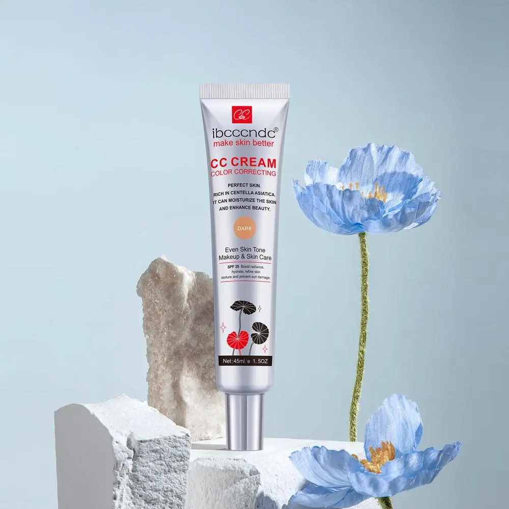 Hydrating Color Correcting CC Cream with Centella Asiatica, Flawless Radiance Makeup Primer with Lasting Moisture for Mixed Skin