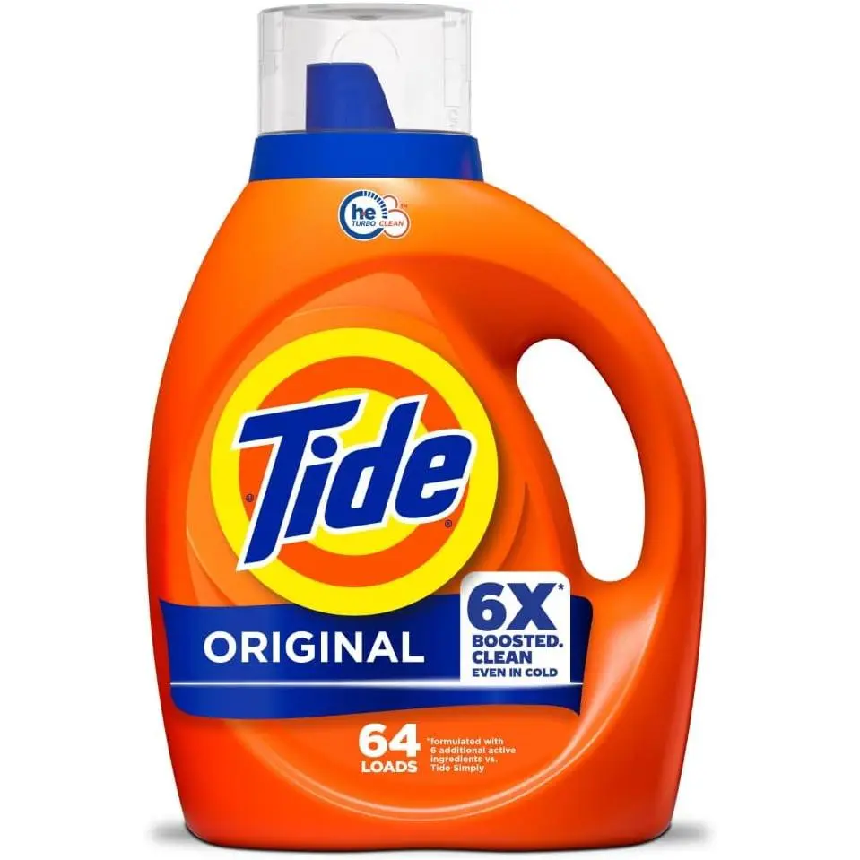 Tide Laundry Detergent Liquid, Original Scent, 64 Loads, 80 FL OZ, Works on 100% of Common Stains, Laundry Soap, Liquid Laundry Detergent
