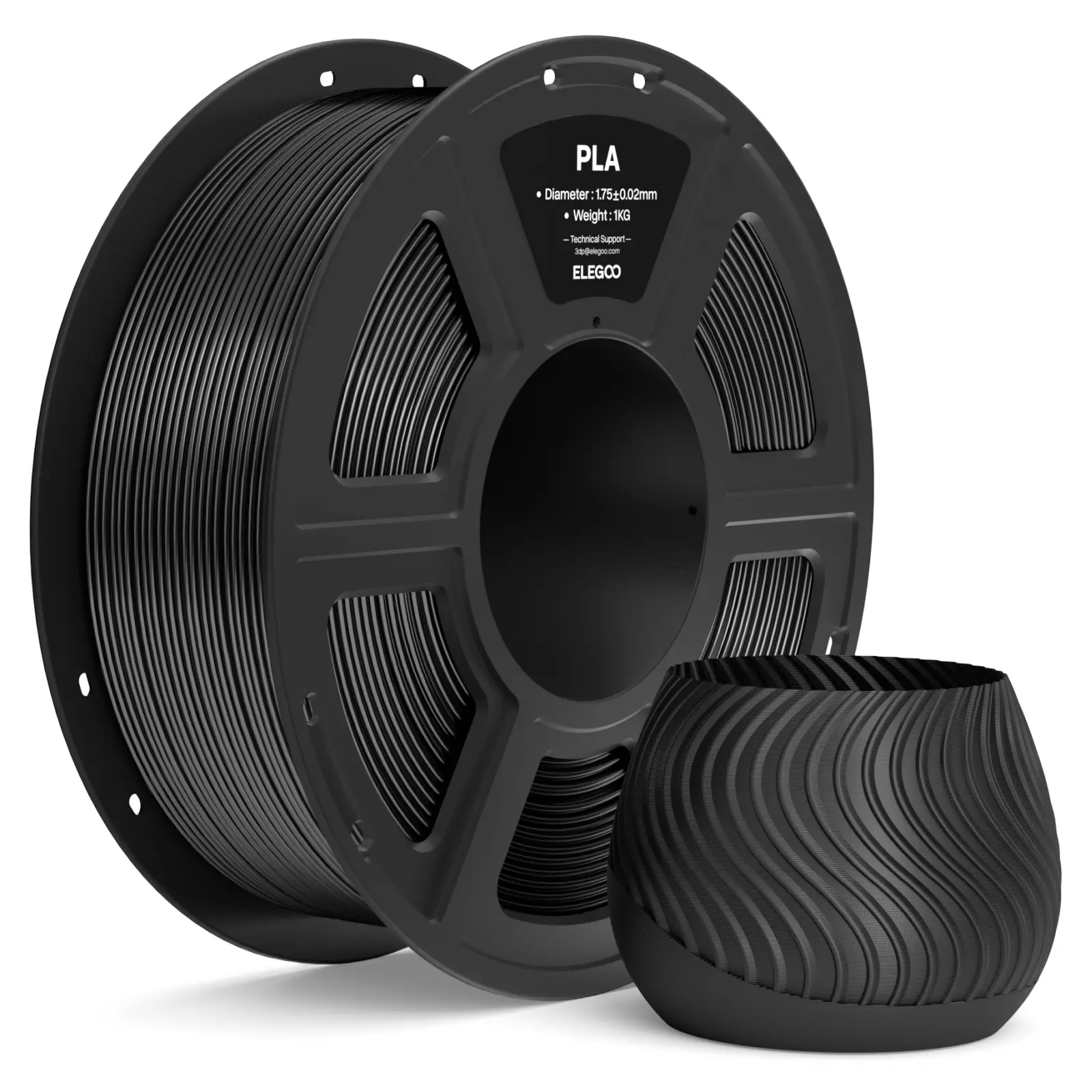 ELEGOO High-Quality Glossy PLA 3D Printing Filament, 1.75mm, Low Warp, Odorless with Neat Windings on Plastic Spool, Compatible with 3D Printers Including P1s (PLA/PLA+/PLA BASIC Variants)