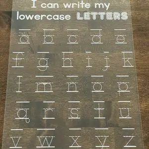 Brand-New Capital and Lowercase Letter Acrylic Dry Erase Boards for Kids, Tracing Practice Resource - 8.5 x 11 inches