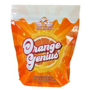 Orange Genius Juice Beverage - 30 Servings of Natural Ingredients for Energy and Concentration - Ideal for Healthy Living - Vitamin, Fruit Dietary Supplement