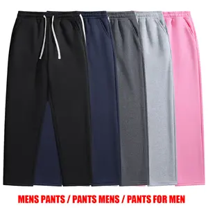 Men's Casual Jogger Pants Elastic Waistband with Drawstring Design Side Pockets Autumn Winter Athletic Style Full Length Comfortable Fabric Durable Material for Sports Workouts Outdoor Activities Solid Fashion Sweatpants