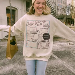 Cozy Gamer Sweatshirt Gaming Club, Cozy Games, Cozy Gamer Gift, Gamer Girl Gift, Cute Gaming Shirt, Gift For Girl Gamer