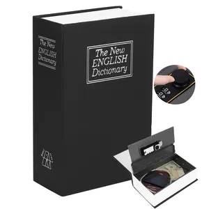 Hidden Book Safe Box with Password & Key Lock, Dual Size Available 9.45×5.91×2.17 / 10.43×7.87×2.56 Inch, Secret Dictionary Diversion Safe for Cash Jewelry Valuables Home Office