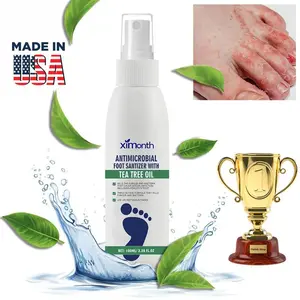 (3 bottles)Tea Tree Oil  Spray - Plantar Moisturizing Deodorant for Odor Control &   , Natural  Sanitizer with Antifungal Properties,Ximonth Clear  Sanitizer Spray,for  & Shoe Freshness fungal