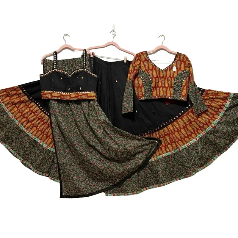 Black multicolor Chaniya Choli Outfit Traditional