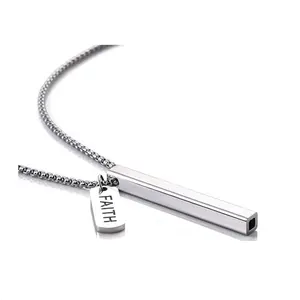 Breathing decompression whistle meditation mindfulness yoga anxiety stainless steel pendant necklace in stoc