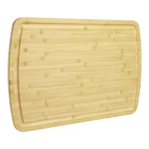 Extra Large 30" x 20" Bamboo Cutting Board with Deep Juice Groove and Handles Heavy Duty Knife Friendly Kitchen Chopping Board Serving Tray for Meat Vegetables and Food Prep