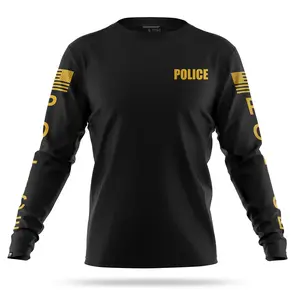 [POLICE] Men's Performance Long Sleeve [BLK/GLD]