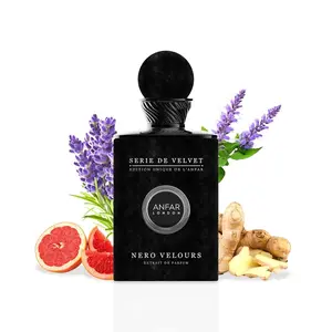 ANFAR London Nero Velours Extrait de Parfum for Men 100ML - Grapefruit, Ginger & Ambrette Scent with Ambroxan & Musk - Luxurious Long Lasting Fragrance