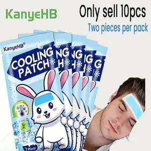 10-Pack Cooling Patches, Comfortable Fit, Ideal for Home Travel, Independent Packaging, Summer Essential, Suitable for Students, Parties, Games