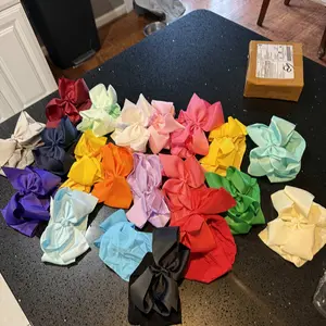 Baby's Cute Bowknot Decor Hair Band, Colorful Hair Accessories for Baby Girls & Boys, Fashion Hair Accessories for Party, Daily Clothing Decor, Elastic Headbands, Baby Big Head Bow Hair Band