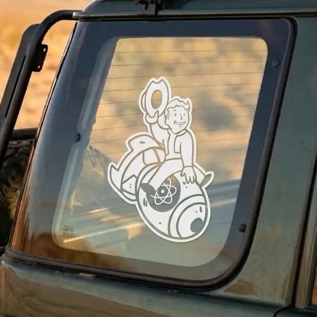 Fall out Vault Boy Nuke Cowboy Decal - Vinyl Sticker - For Laptop Car Toolbox stickers